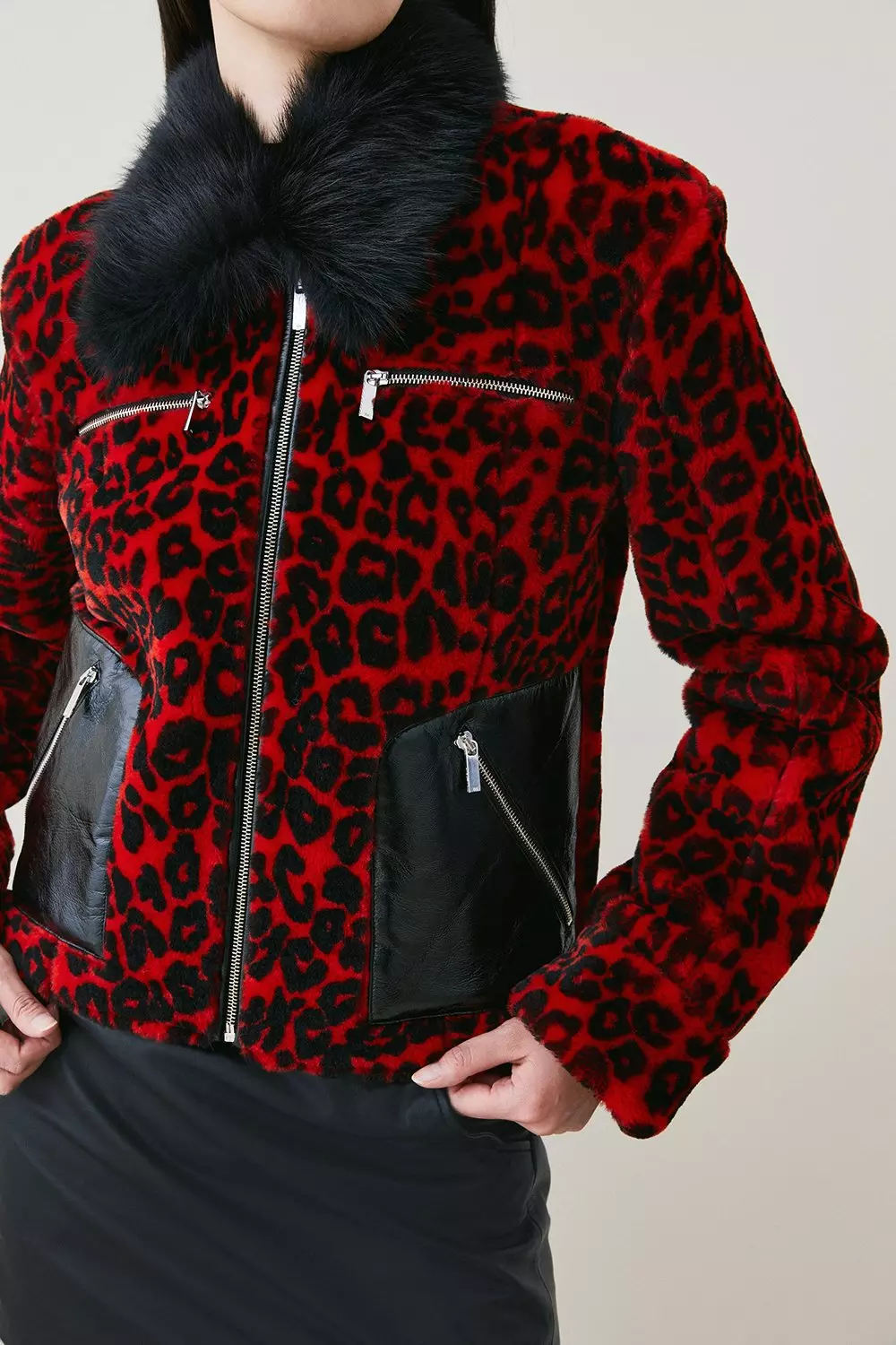 Karen millen leopard jacket hotsell