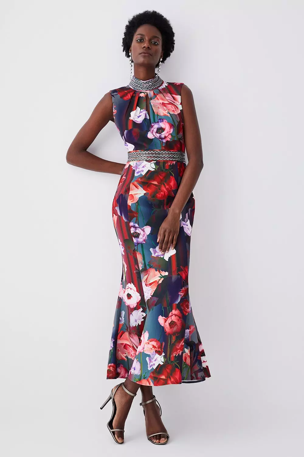 Karen millen floral maxi skirt hotsell