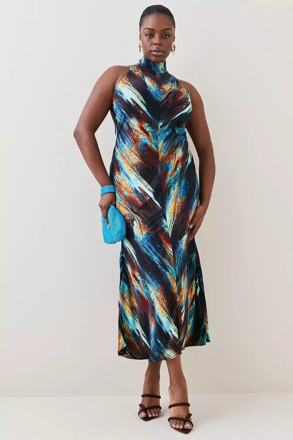 Plus size silk maxi dress best sale