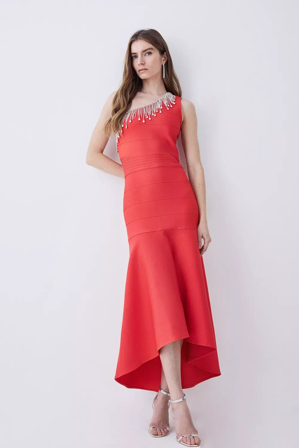 One shoulder high low dress sale