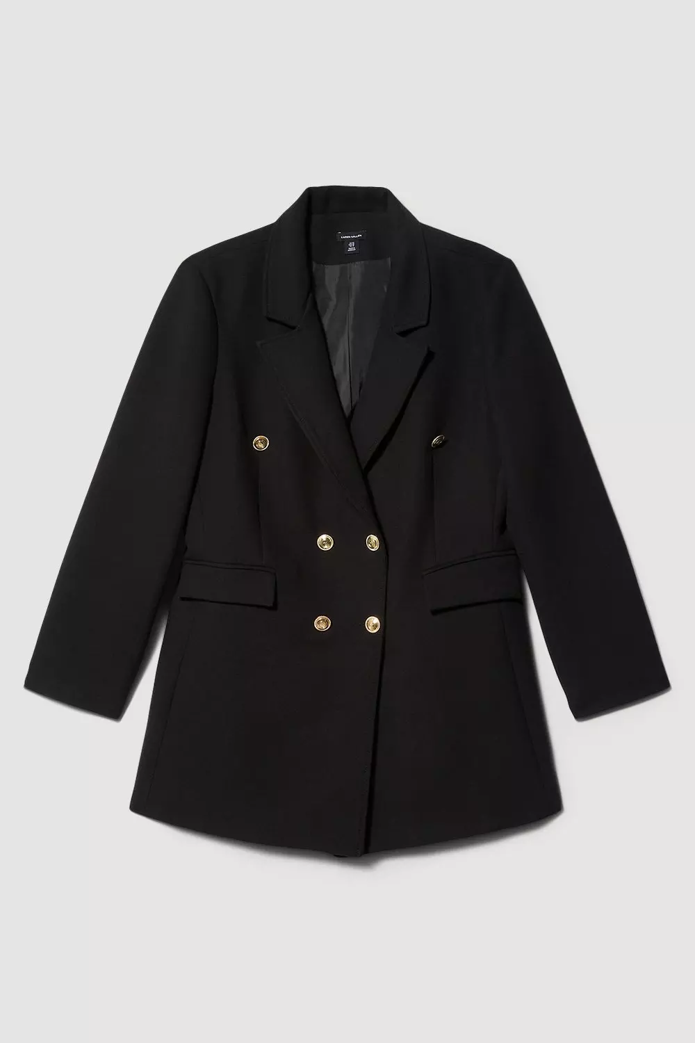 Plus Size Compact Essential Tailored Double Breasted Blazer