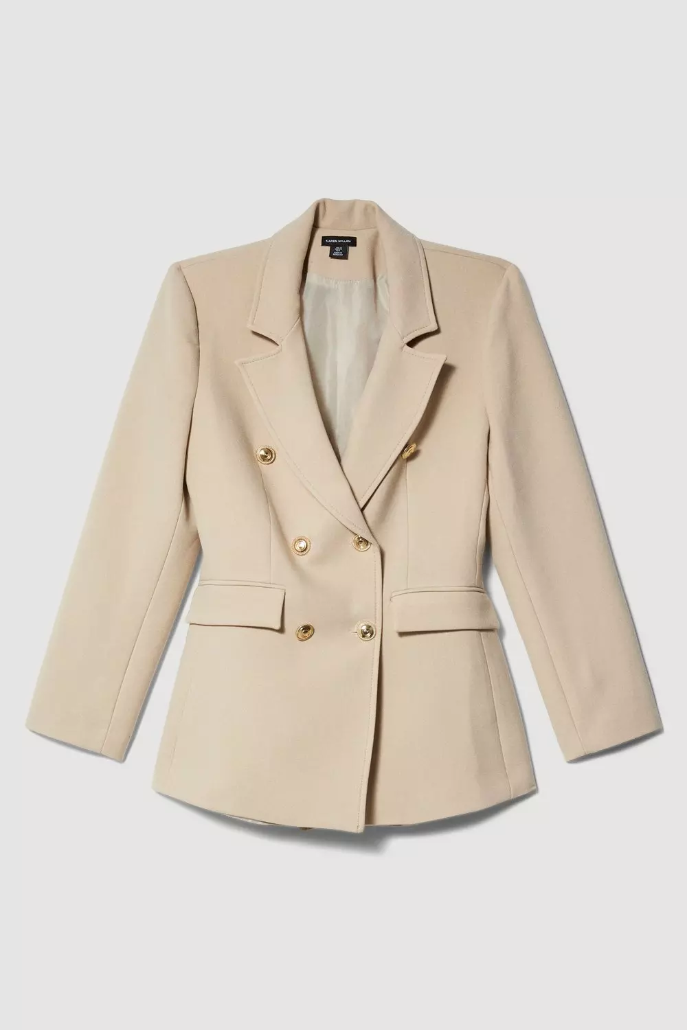 Compact Essential Tailored Double Breasted Blazer Karen Millen