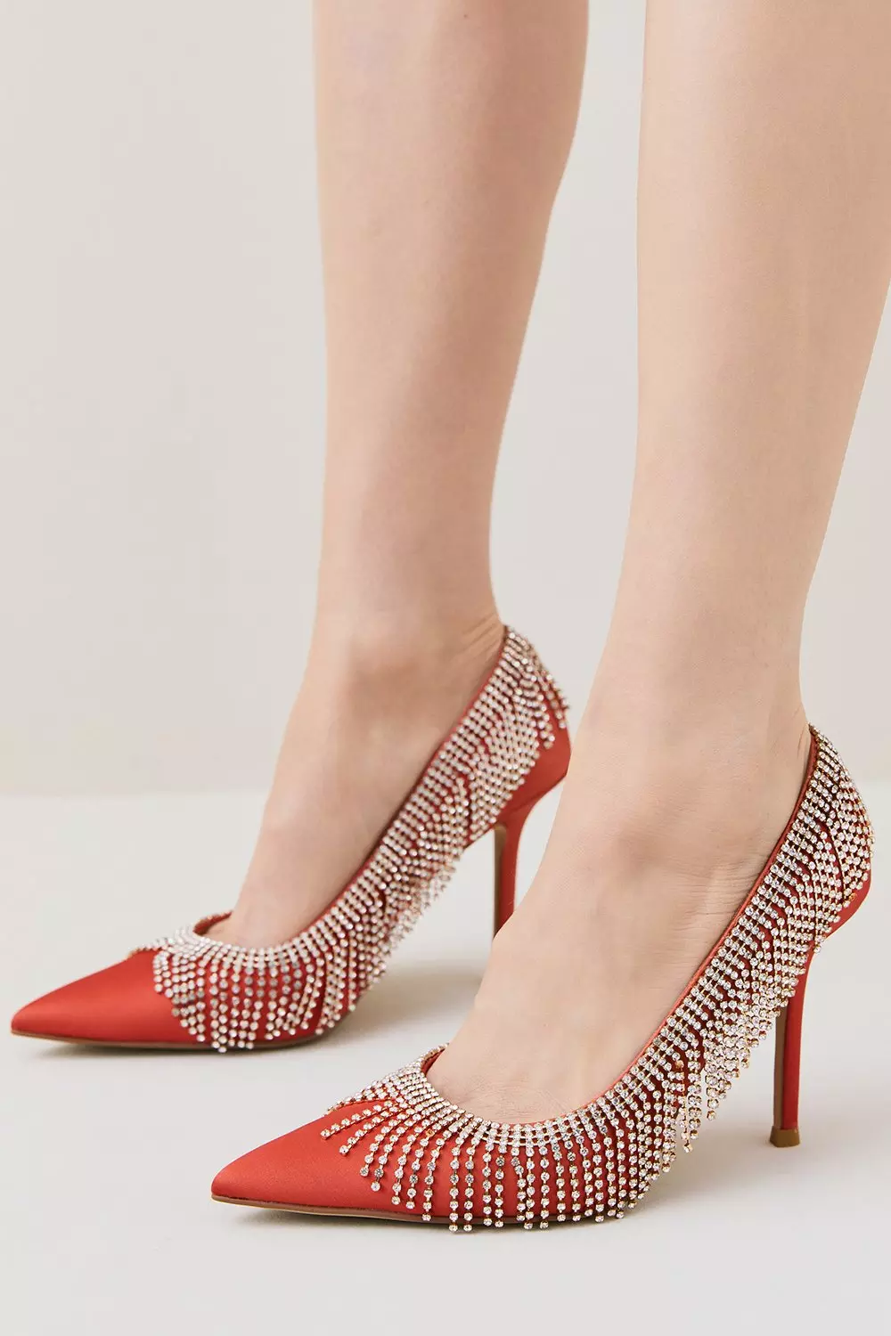 Satin Diamante Tassel Heel alternative image