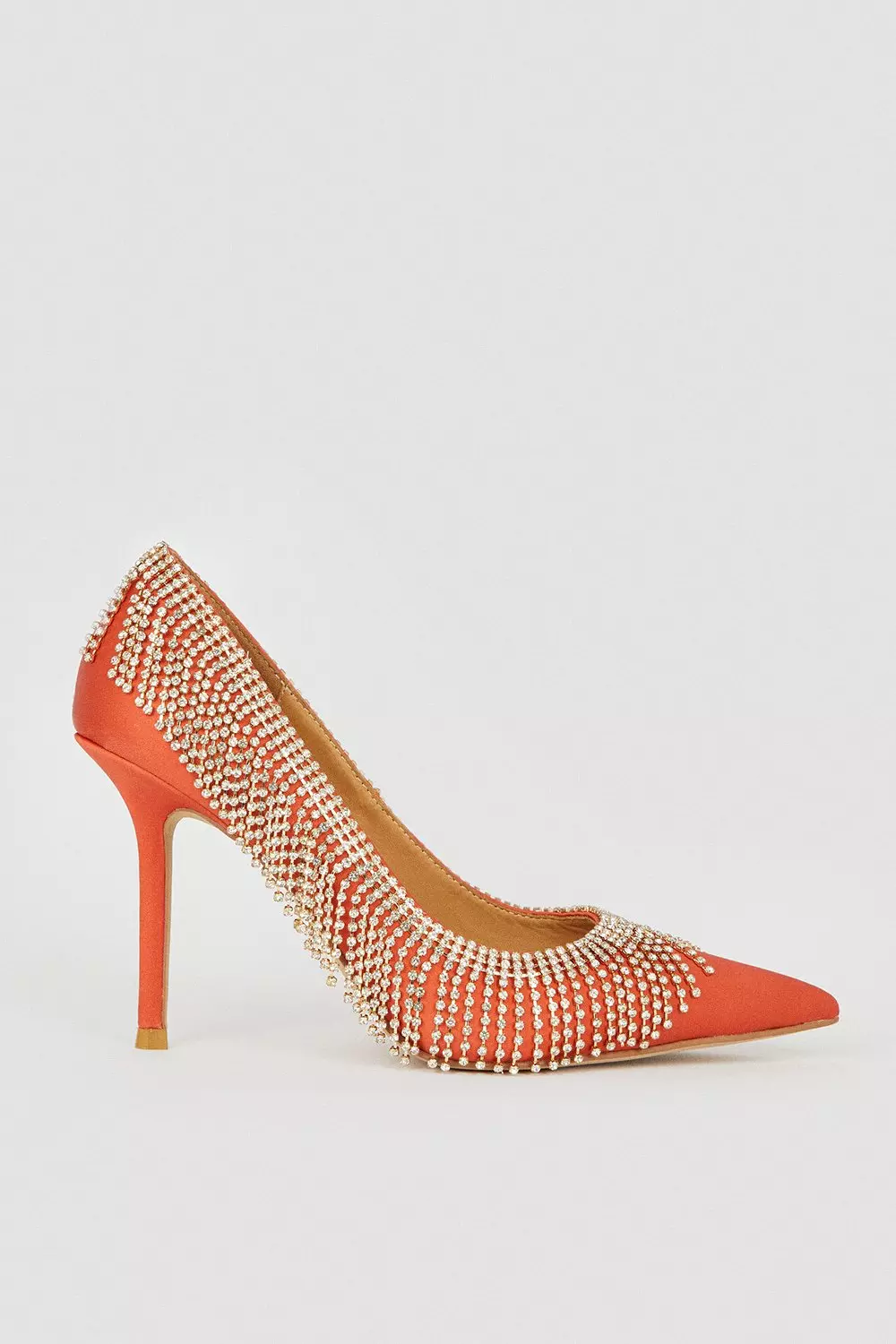 Satin Diamante Tassel Heel alternative image