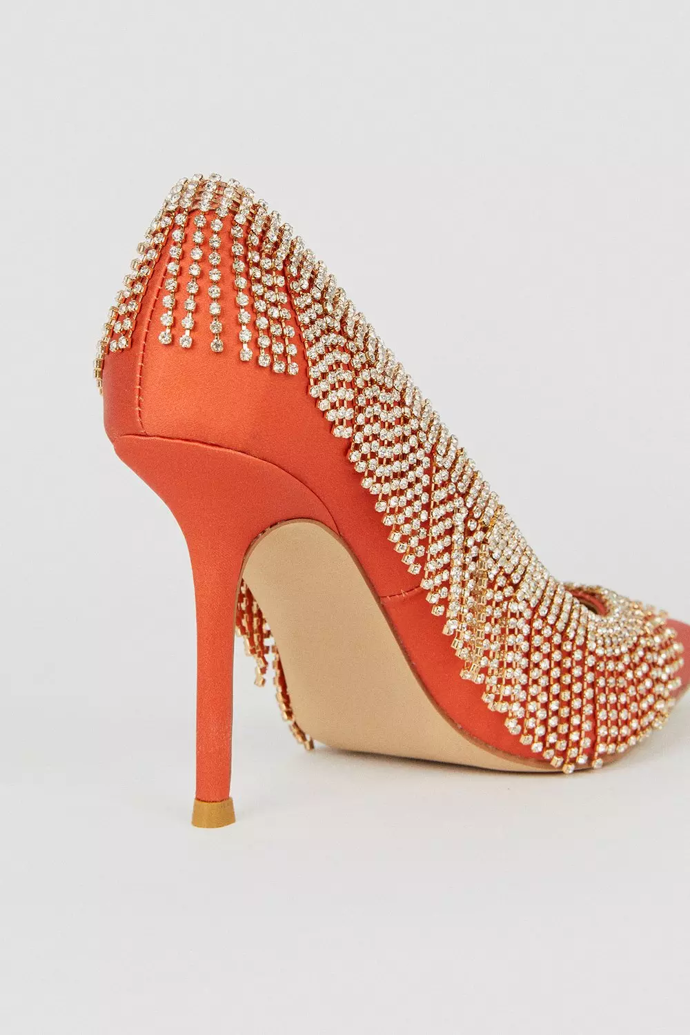 Satin Diamante Tassel Heel alternative image