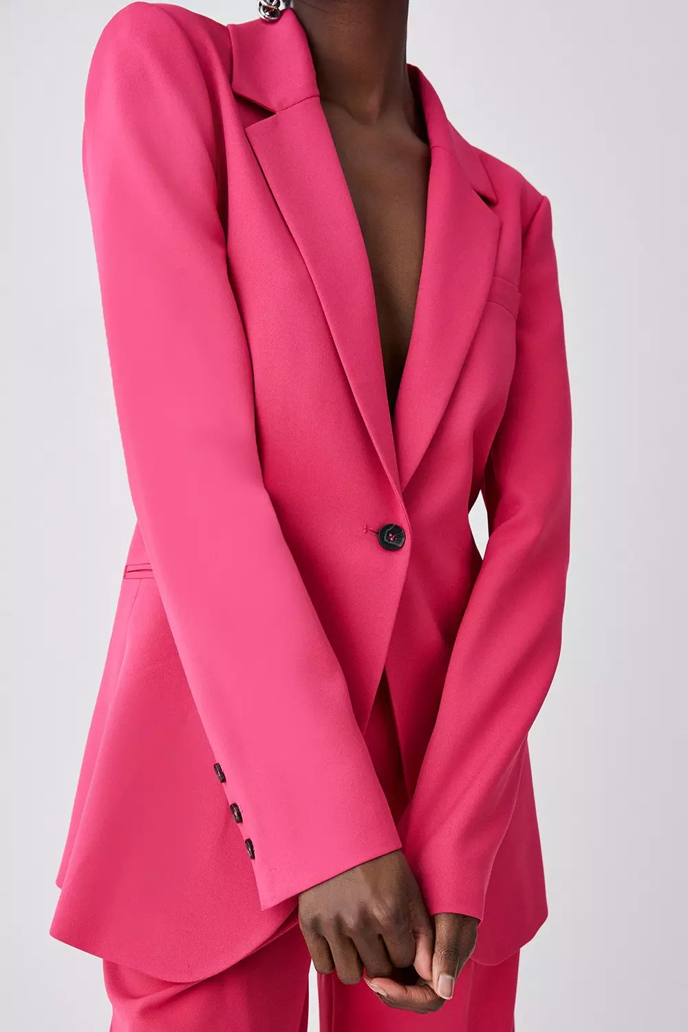 Tall Single Breasted Tailored Jacket Karen Millen