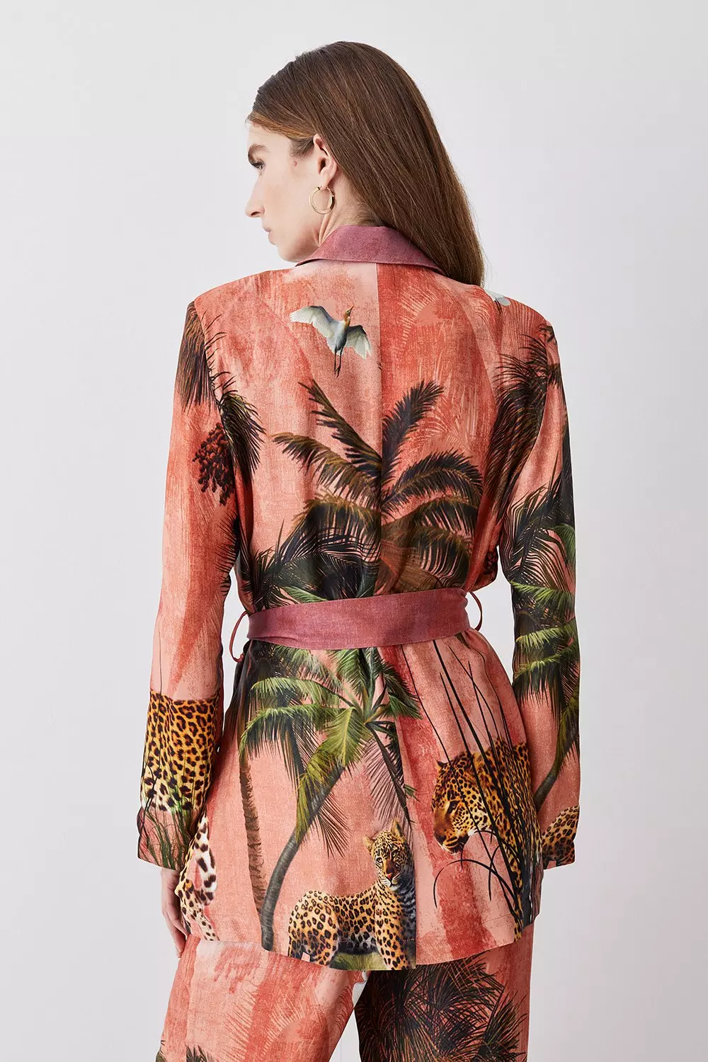 Palm print blazer store