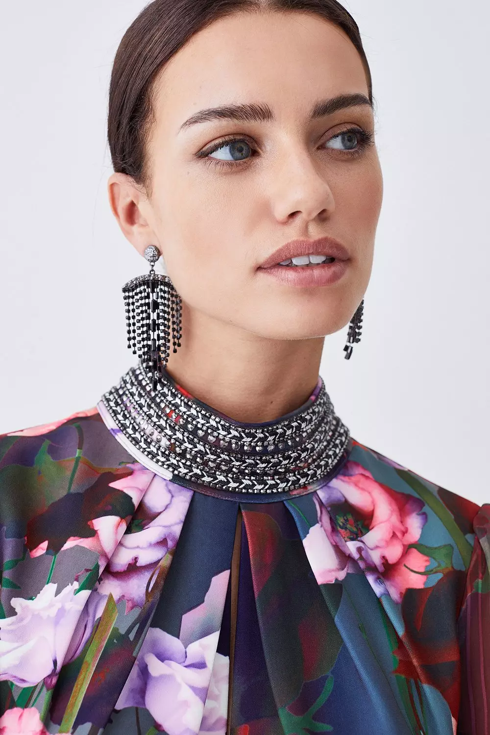 安心追跡【KAREN MILLEN】ディアマンテトリムフローラル柄マキシ 安心追跡【KAREN MILLEN】ディアマンテトリムフローラル柄マキシ