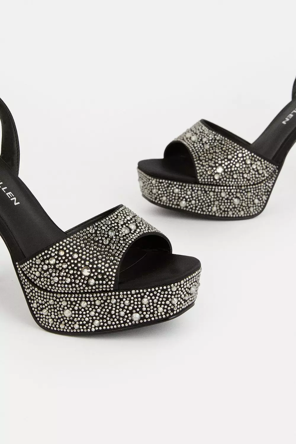 Diamante platform sandals clearance