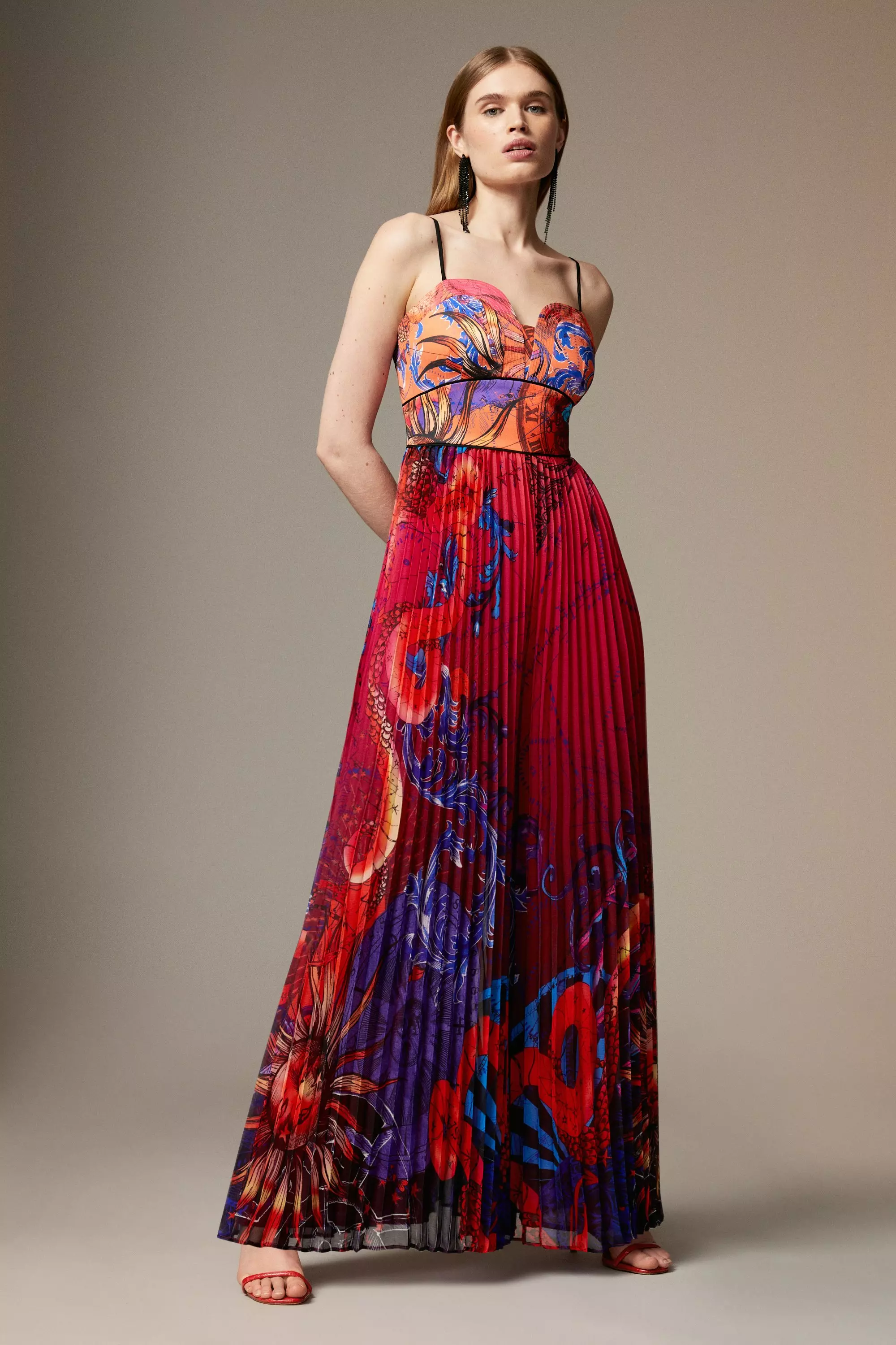 Multi British Museum Celestial Pleat Jumpsuit  alternative image