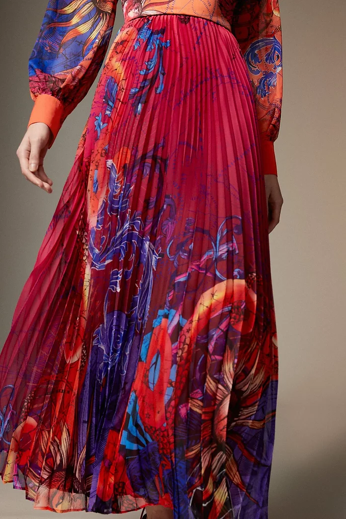 British Museum Celestial Pleat Maxi Dress | Karen Millen British Museum Celestial Pleat Maxi Dress | Karen Millen