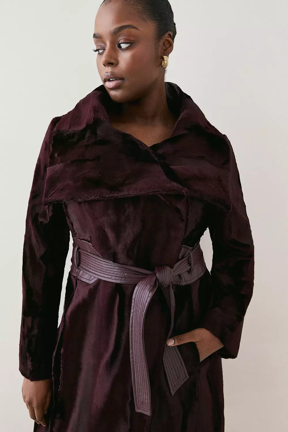 Plus size wrap coat clearance