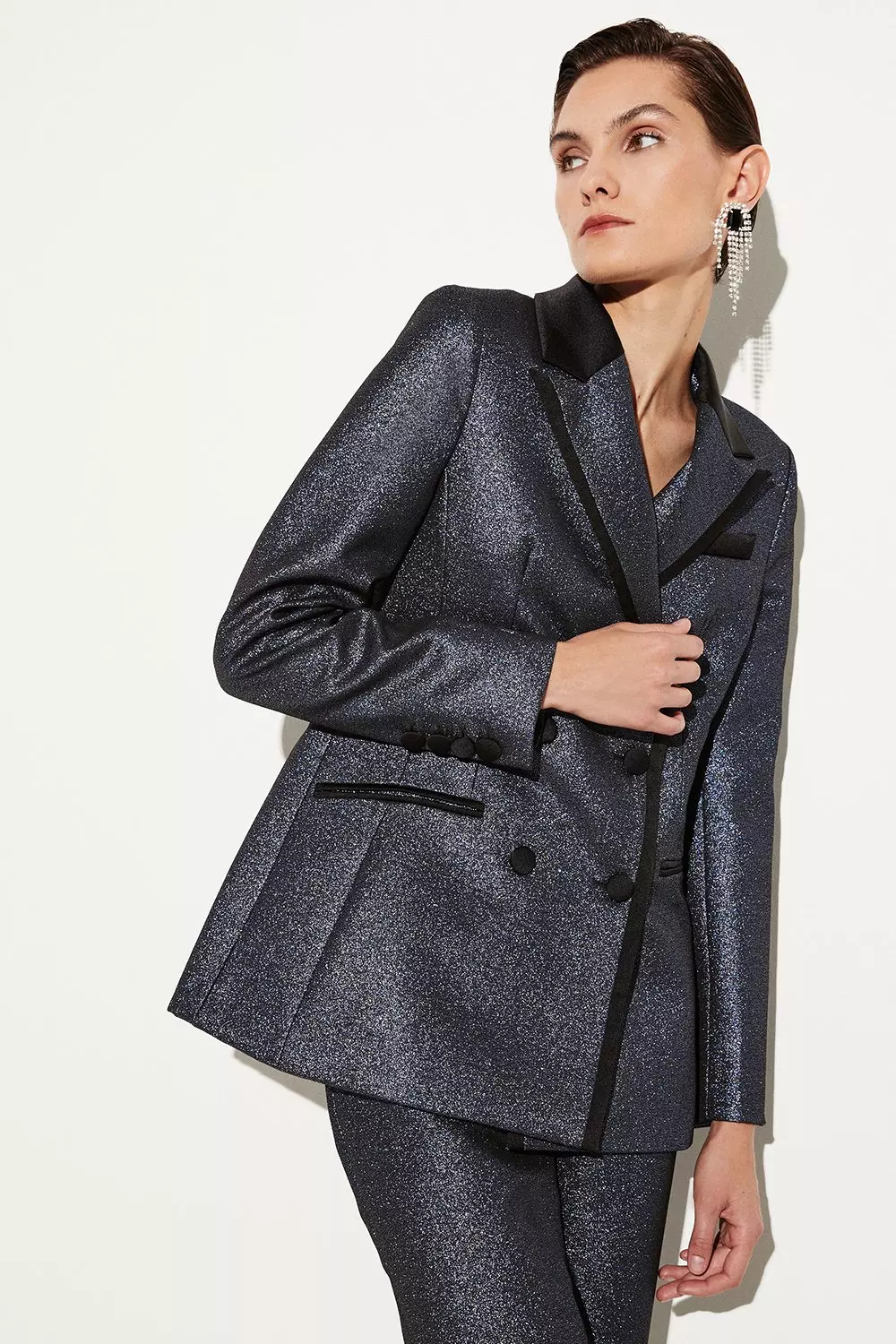 WOMEN'S TAILORED JACKET WITH LARGE SHOULDERS – Faith Connexion