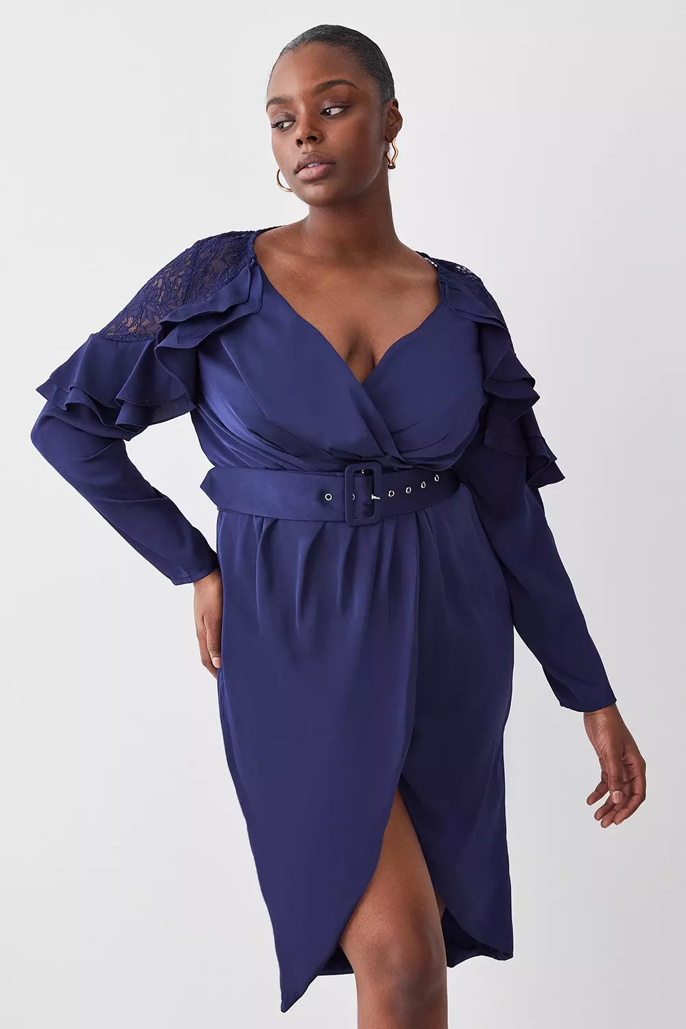 Plus size ruffle dress on sale