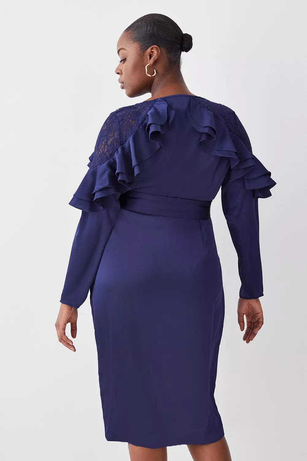Plus ruffle dress sale