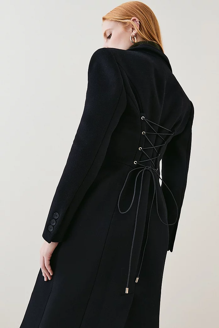 Lydia Millen Italian Wool Cashmere Corset Waist Coat | Karen Lydia Millen Italian Wool Cashmere Corset Waist Coat | Karen