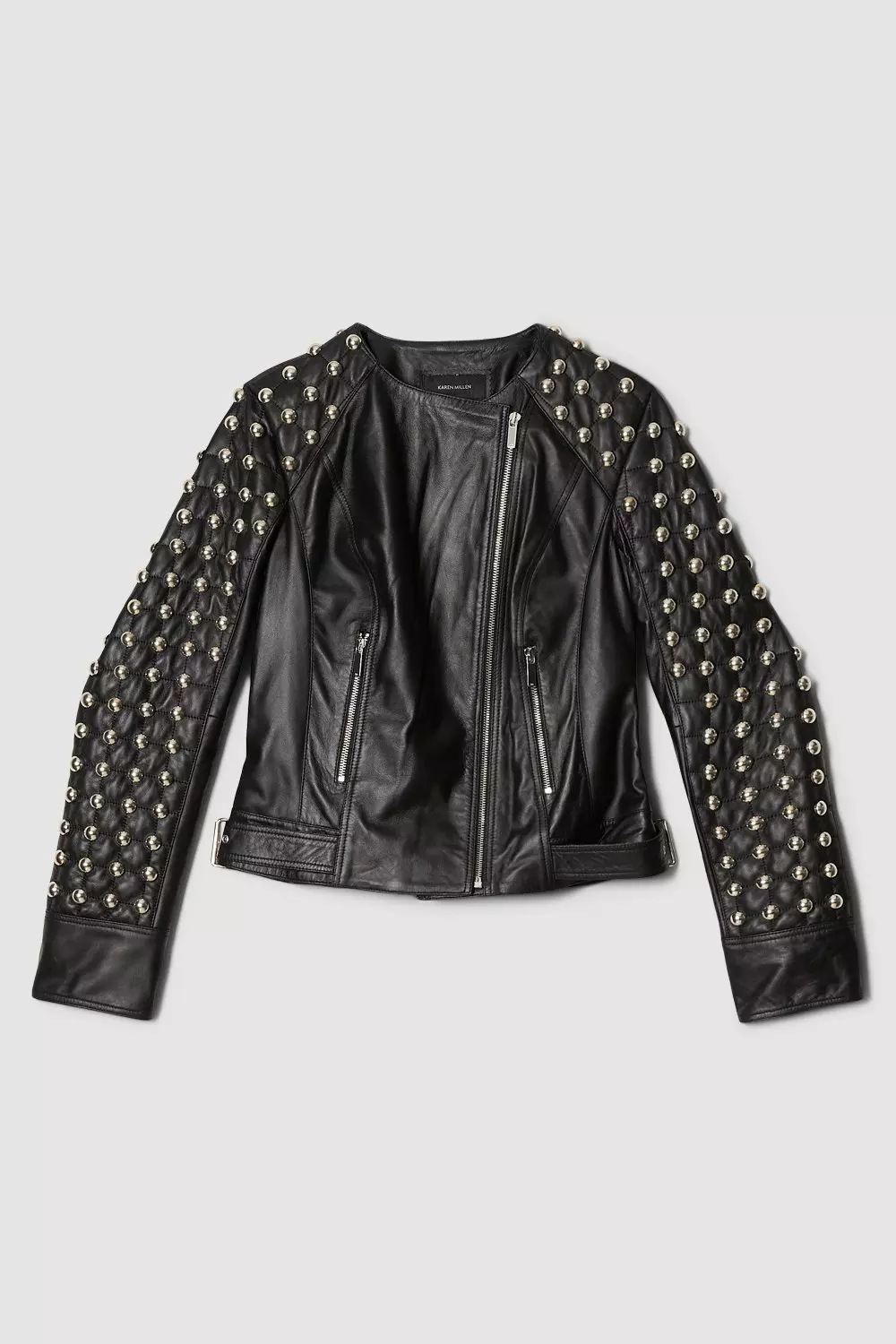 Karen millen studded leather jacket shop