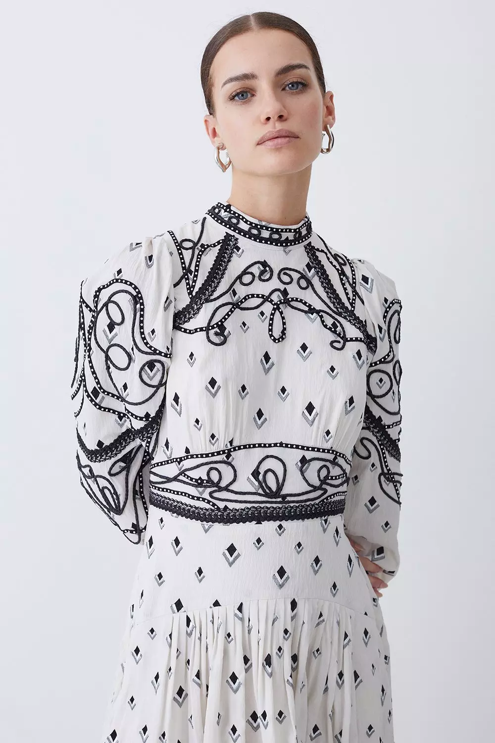 ◆KAREN MILLEN◆タイネック ベルト付き 織り ミニドレス Women's Clothing | Ladies Clothes & Fashion | Karen Millen