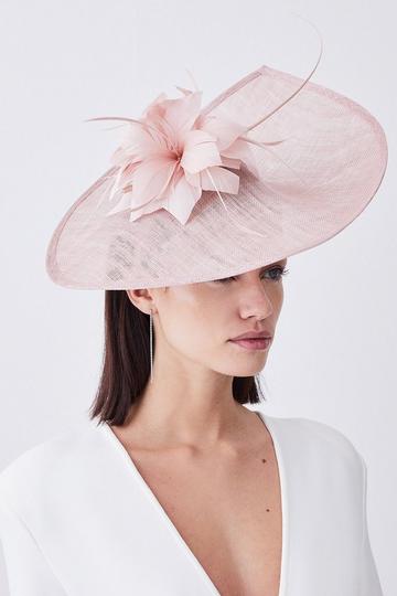 Feather & Quill Disc Fascinator oyster