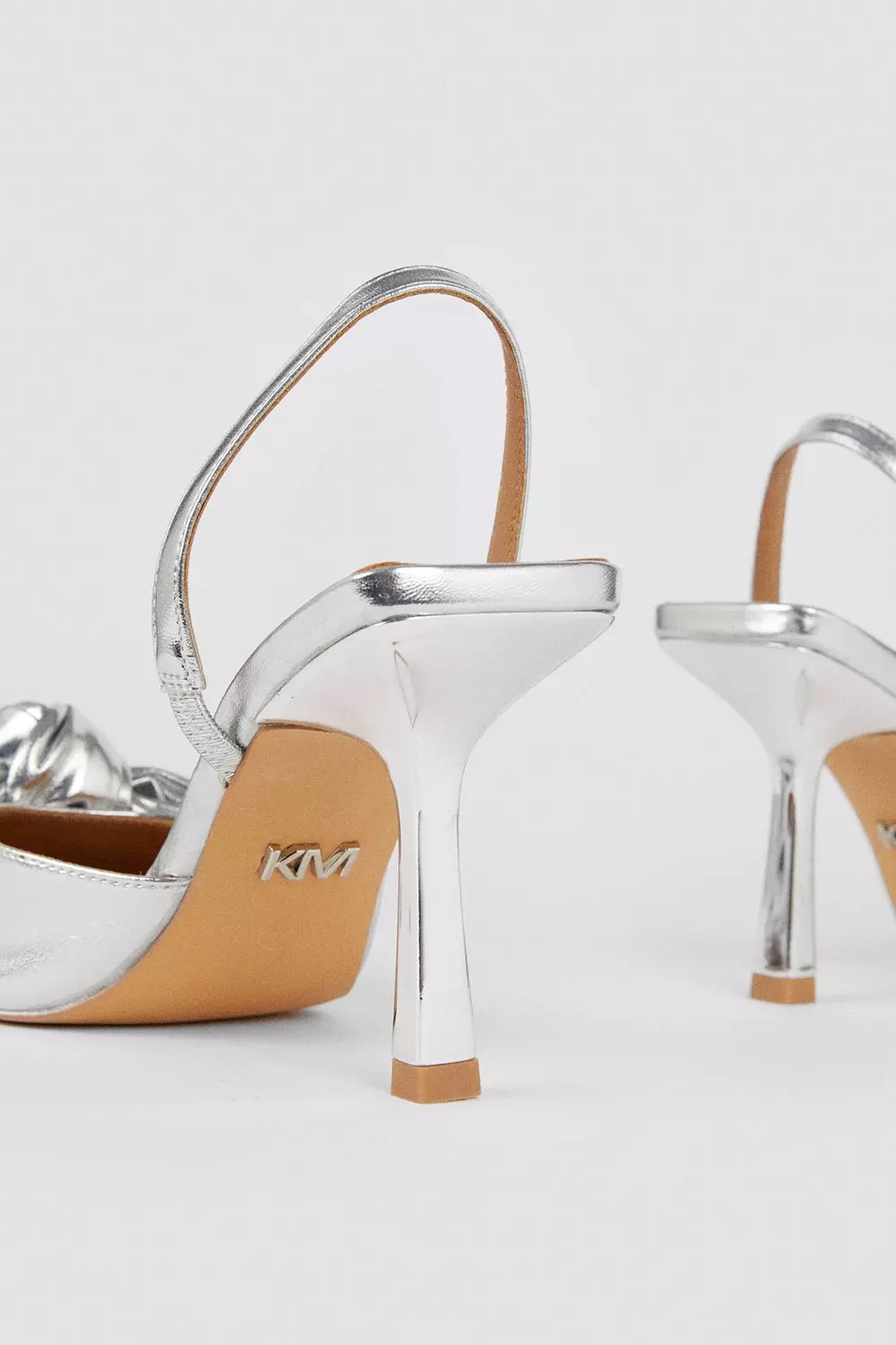 Crystal Stone Double Strap Stiletto Heel | Karen Millen