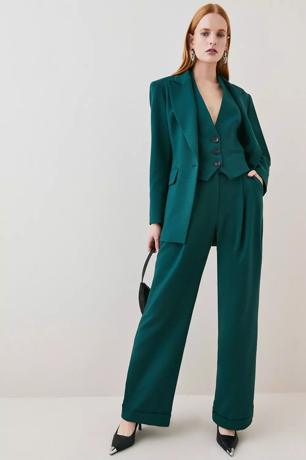 Forest Compact Crepe Single Breasted Blazer  alternative image