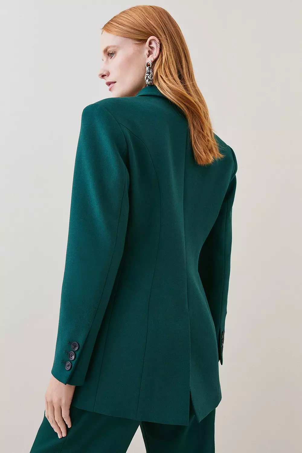 Forest Compact Crepe Single Breasted Blazer  alternative image