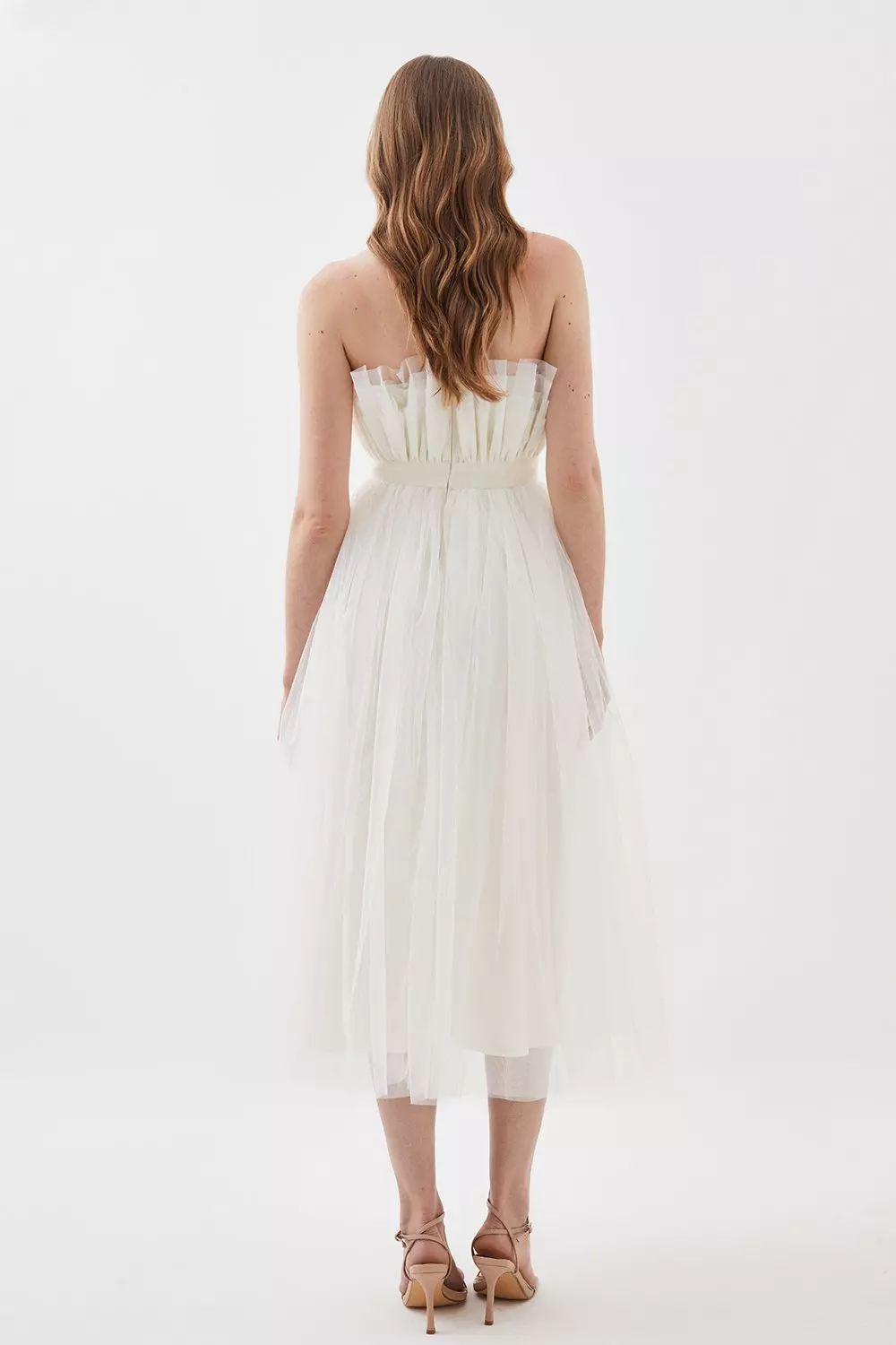 安心追跡【KAREN MILLEN】Lydia Millenロゼッタフリルミニドレス KAREN MILLEN Karen Millen x Lydia Millen - Rosette Ruffle