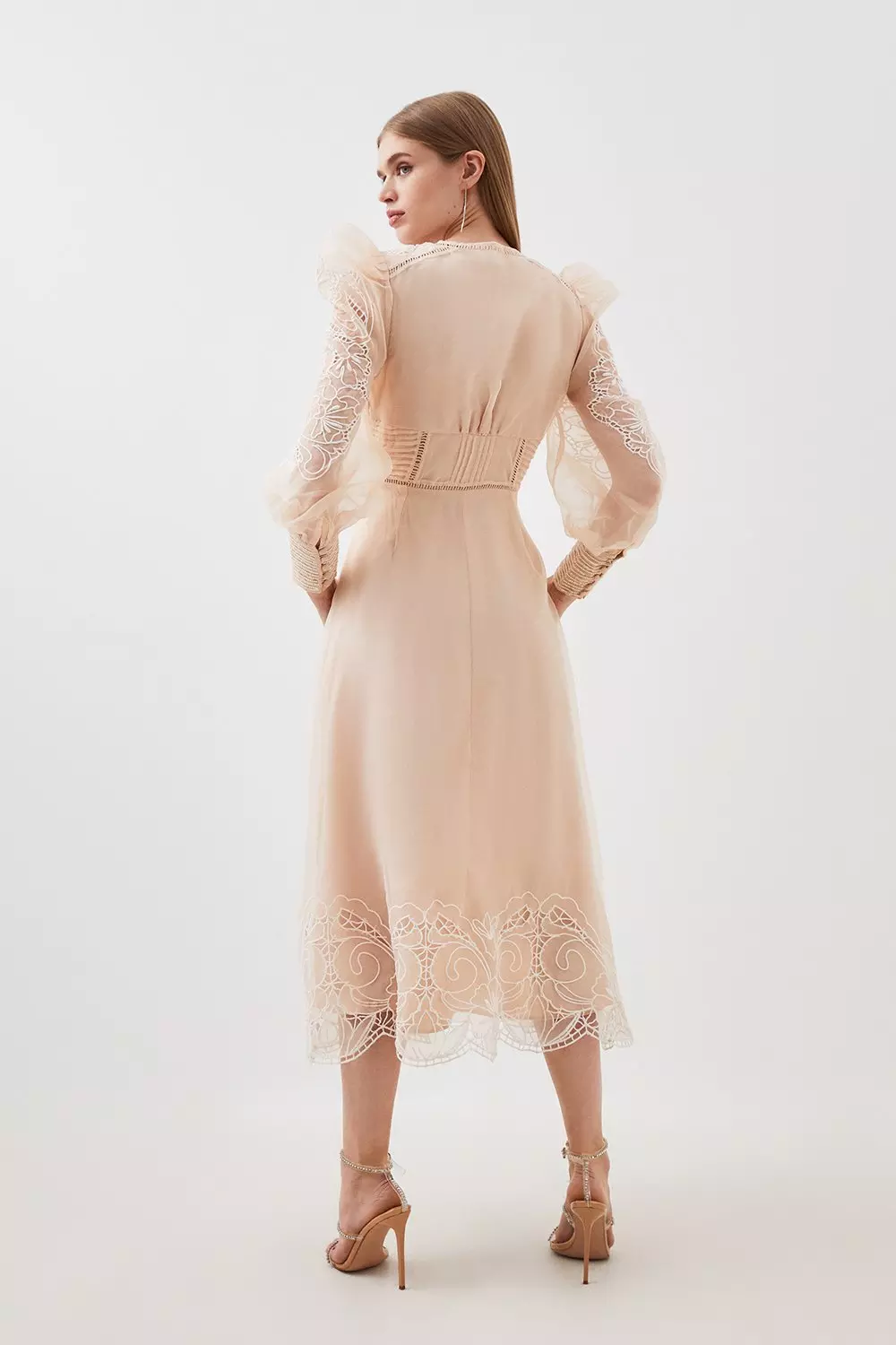 Kastane embroidery organdy dress サイズ1 Kastane ワンピース 「オケージョンドレス/結婚式」embroidery