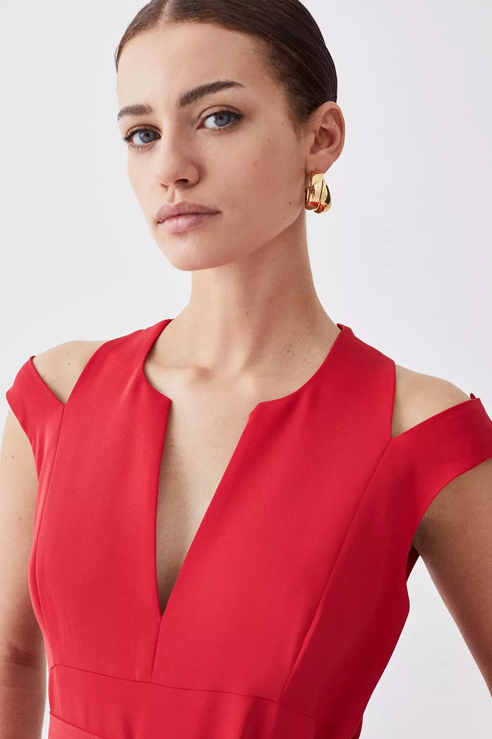 Petite Soft Tailored Wide Leg Jumpsuit | Karen Millen
