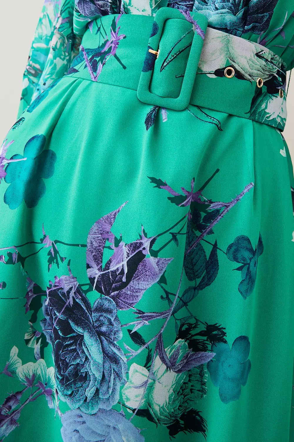 Apple green Green Rose Georgette Woven Shirt Dress alternative image