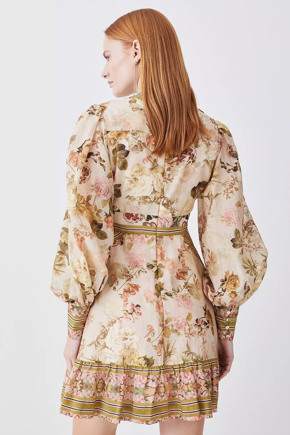Lydia Millen Silk Cotton Vintage Floral Mini Dress | Karen