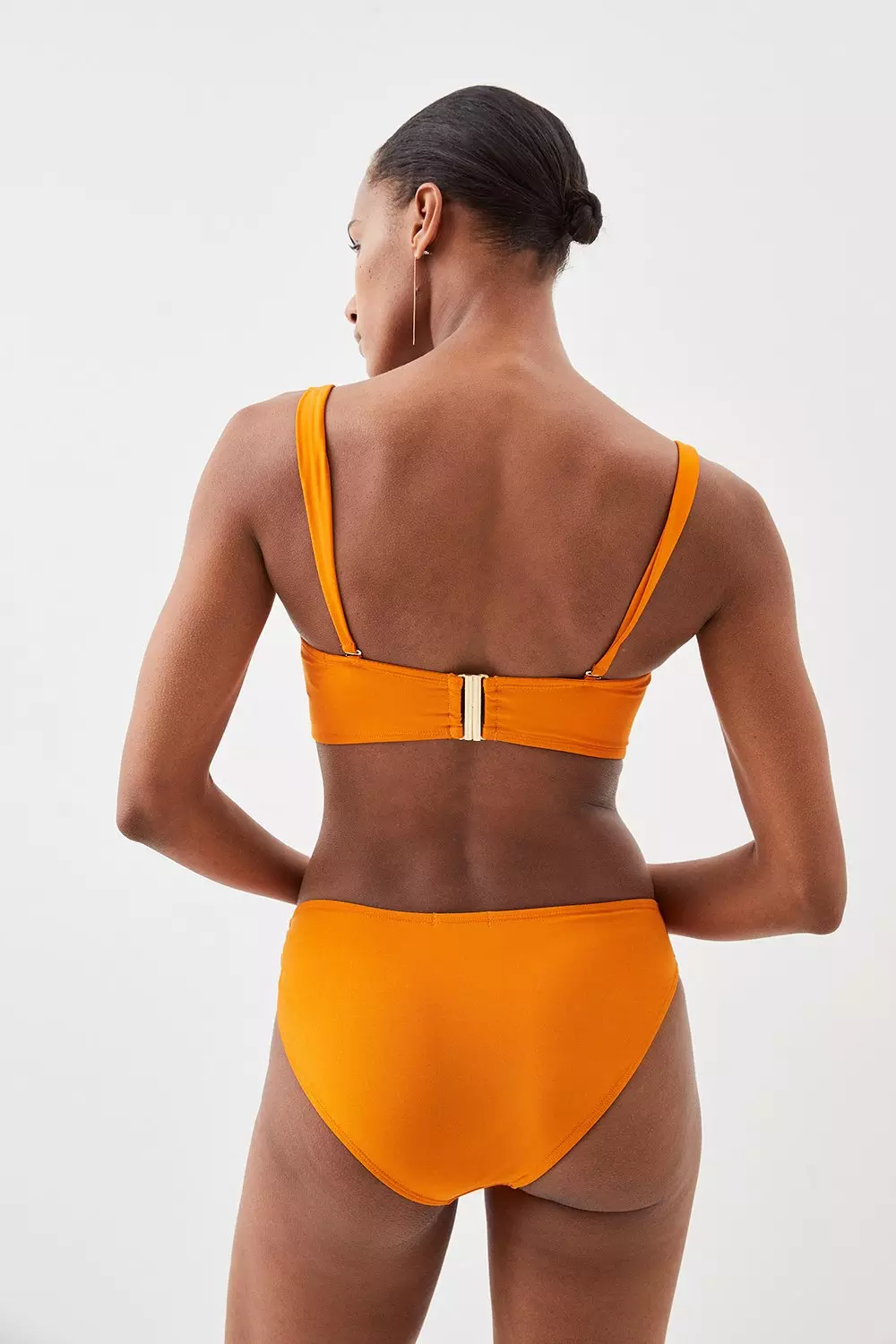Orange Detachable Strap Gold Trim Bikini Top alternative image