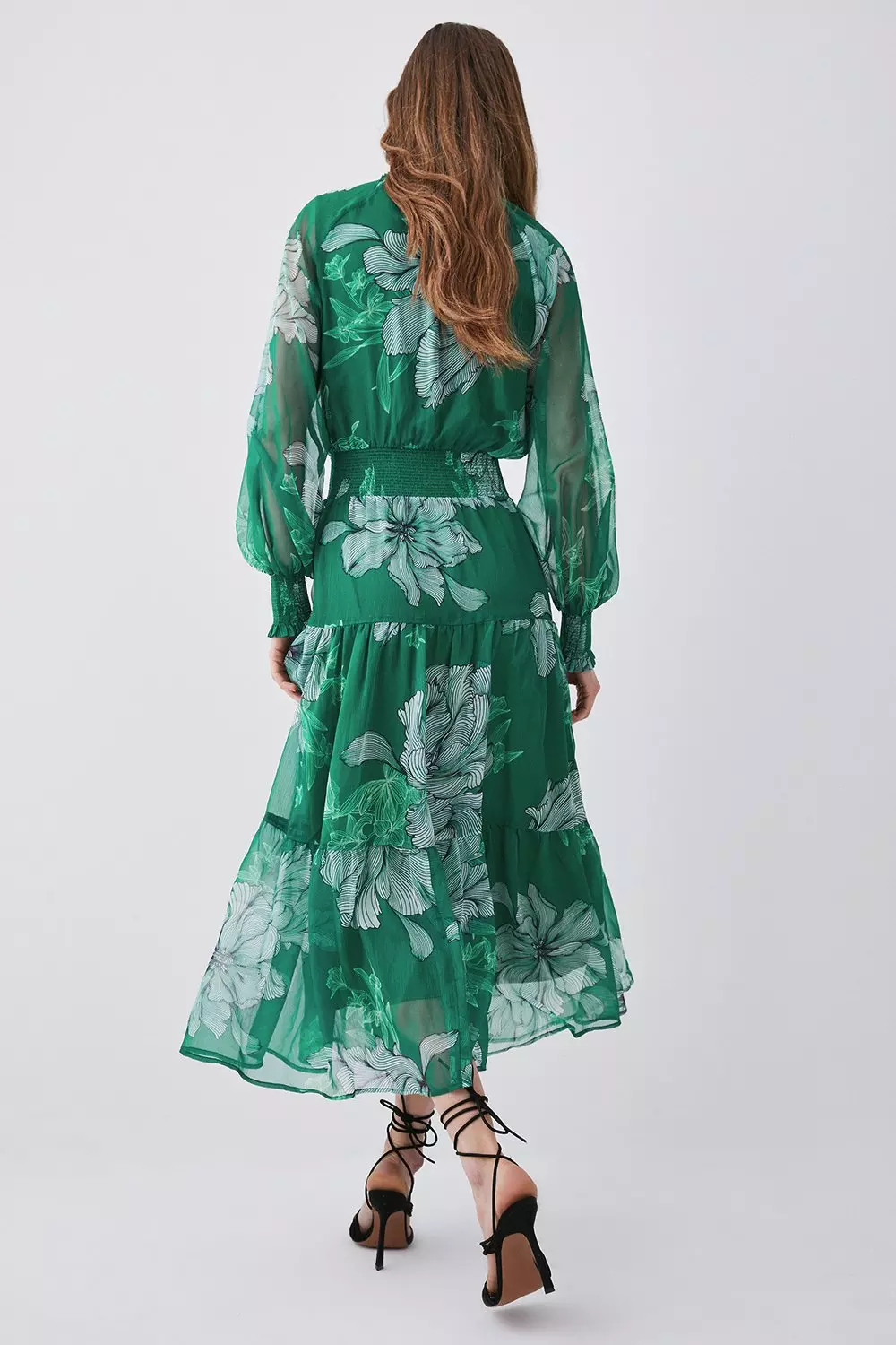 【Karen Millen】Garden Floral Twill Collared マキシ DRESS bkk24904_floral_xl?pdp.template
