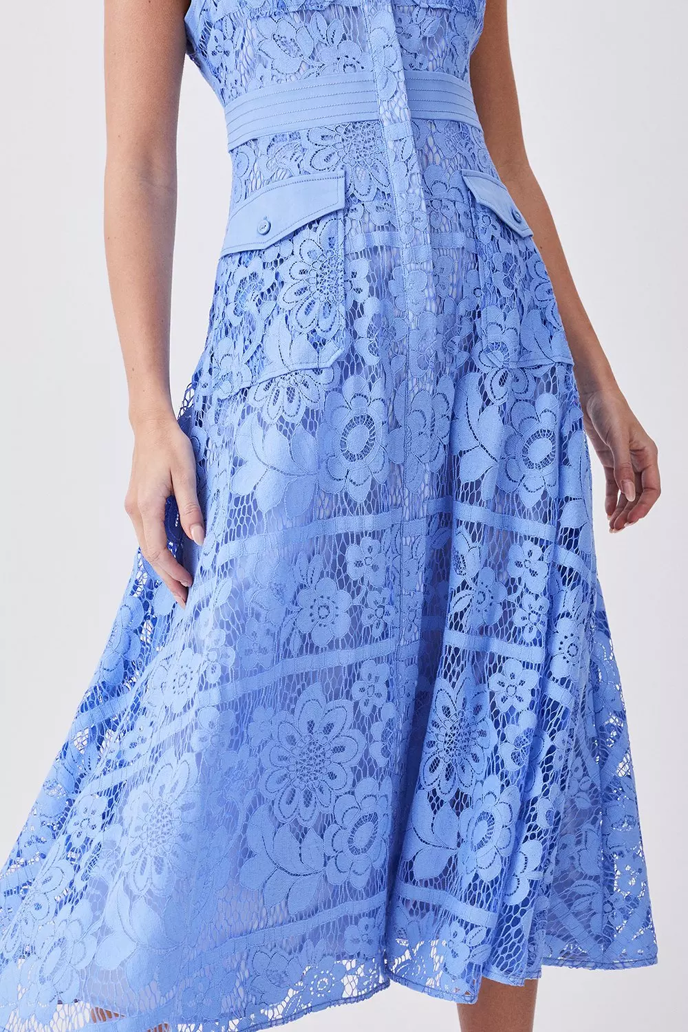 Karen millen shops blue lace dress