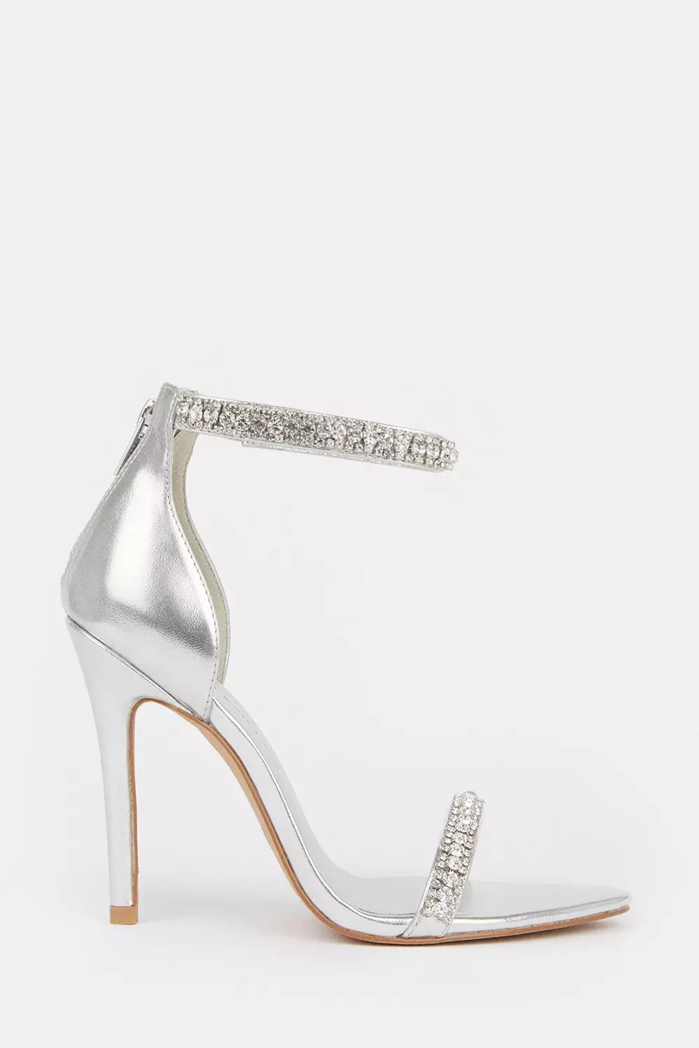 Double Diamante Strap Stiletto Heel Karen Millen