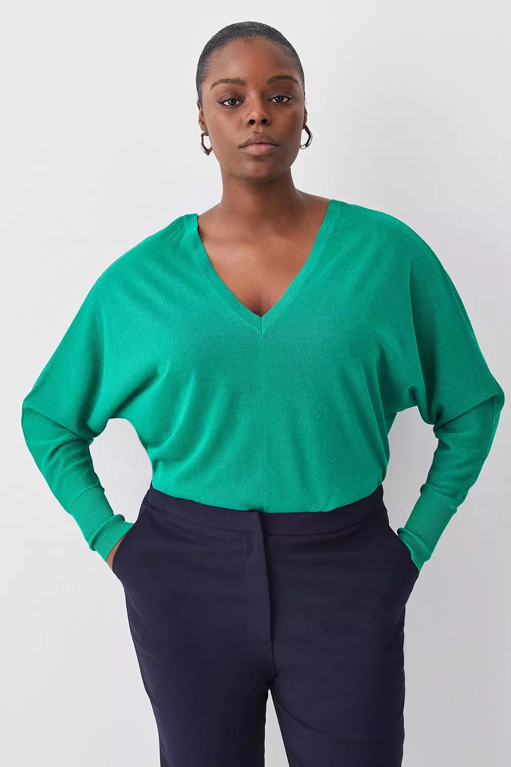 Plus size v neck jumpers best sale