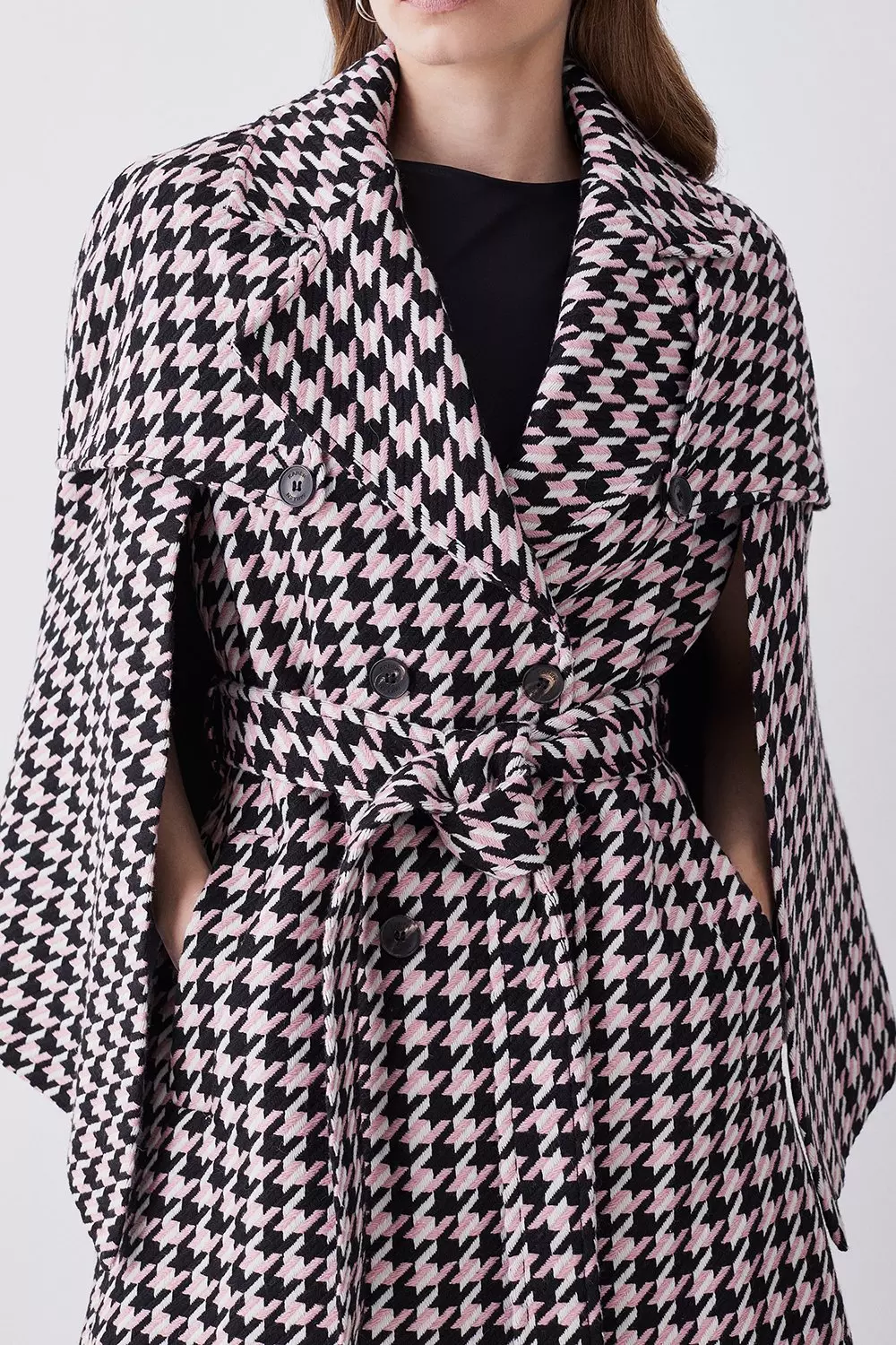 美品/Hamilton Wool  Coat /herlipto Wool Houndstooth Coat