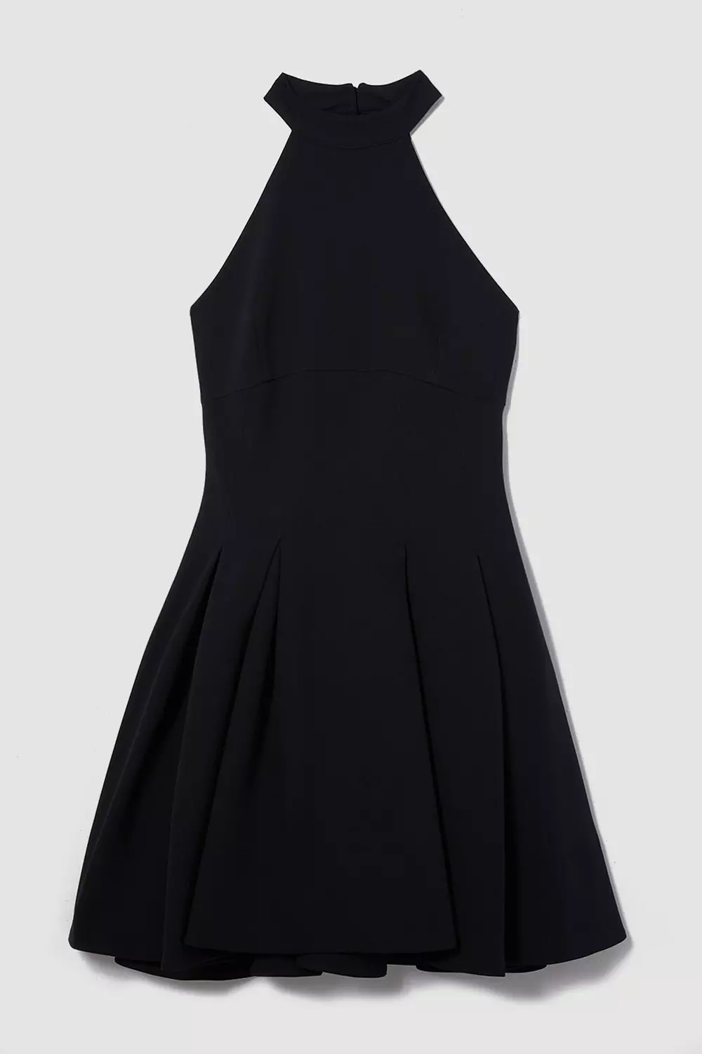 Black halter skater dress sale