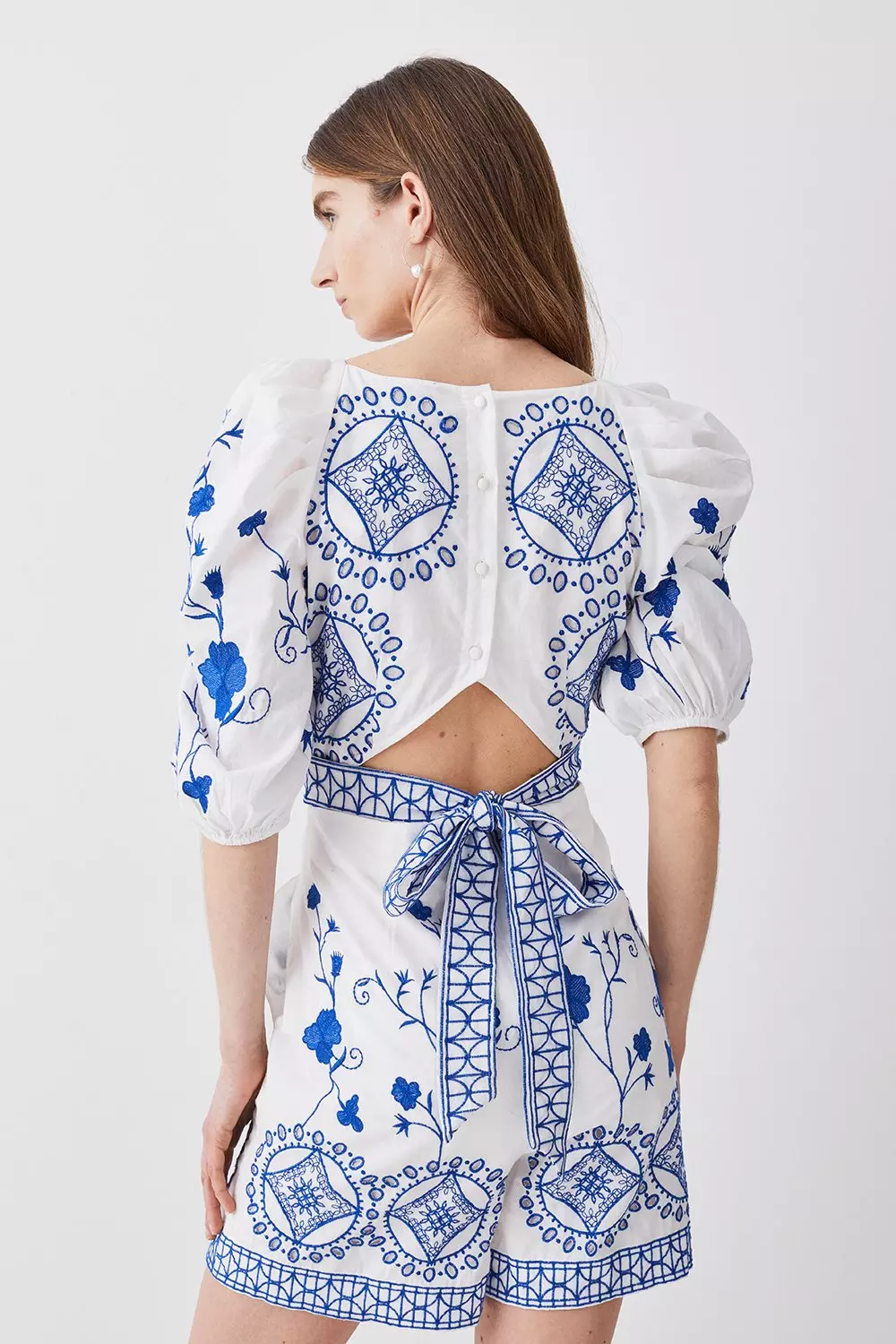 KAREN MILLEN ミディ ドレス 花柄 青 キャミ オフショルダー KAREN MILLEN ミディ ドレス 花柄 青 キャミ オフショルダー