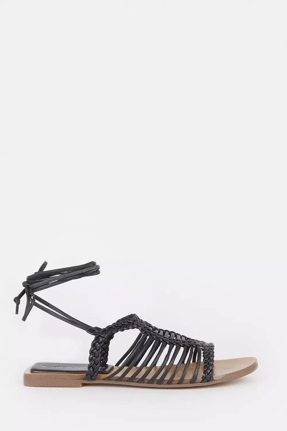 Leather Tie Up Strappy Sandal | Karen Millen