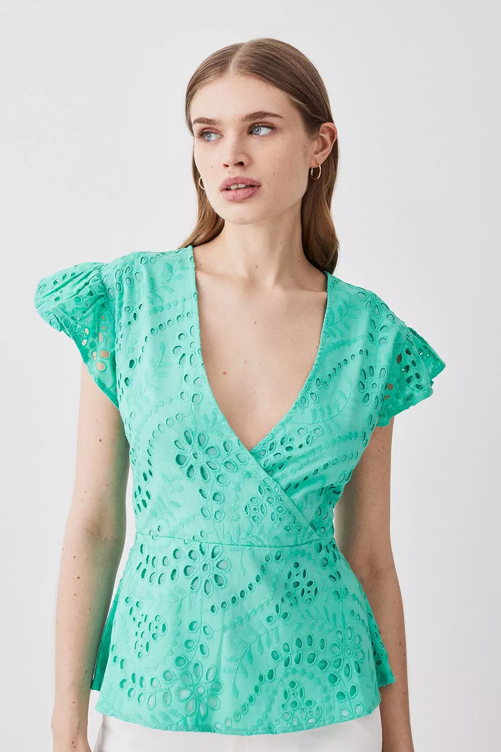 Karen millen broderie kaftan best sale