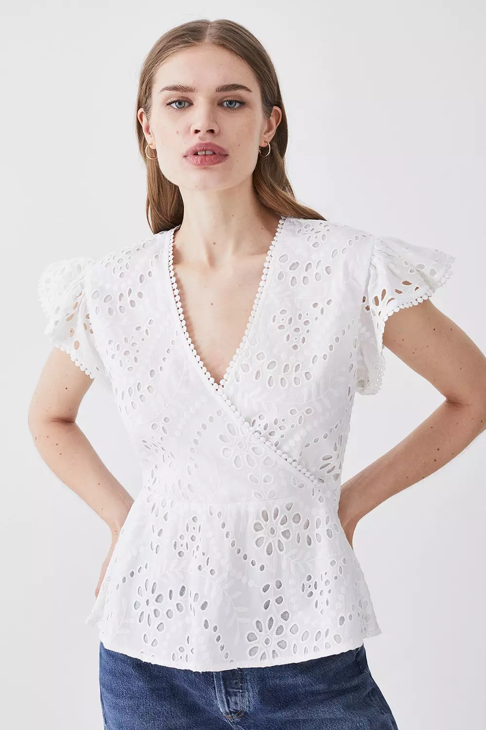 MEER. メーア WHIP RUFFLE BLOUSE(WHT)