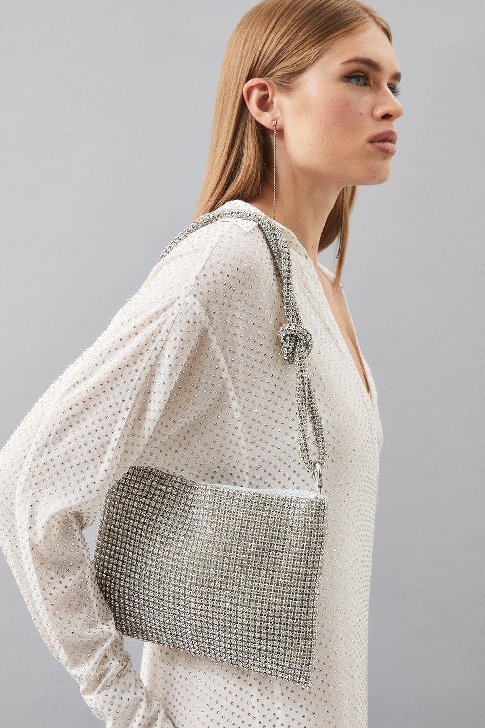 Rhinestone Shoulder Bag | Karen Millen