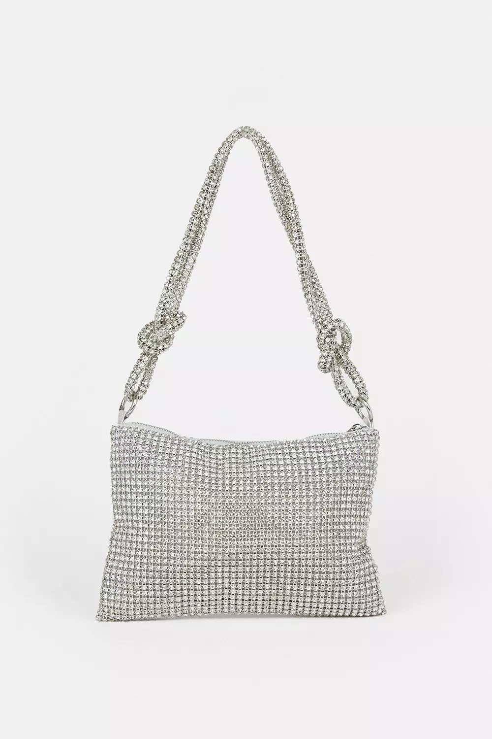 Silver rhinestone purse sale