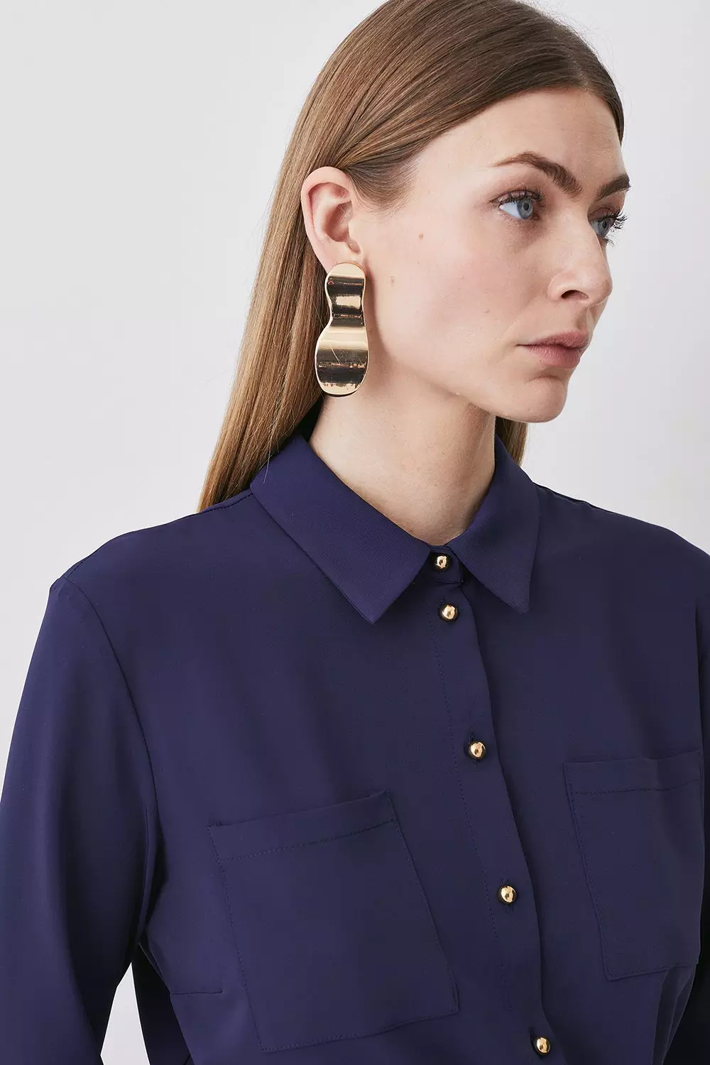 Petite Essential Tailored Midi Shirt Dress | Karen Millen