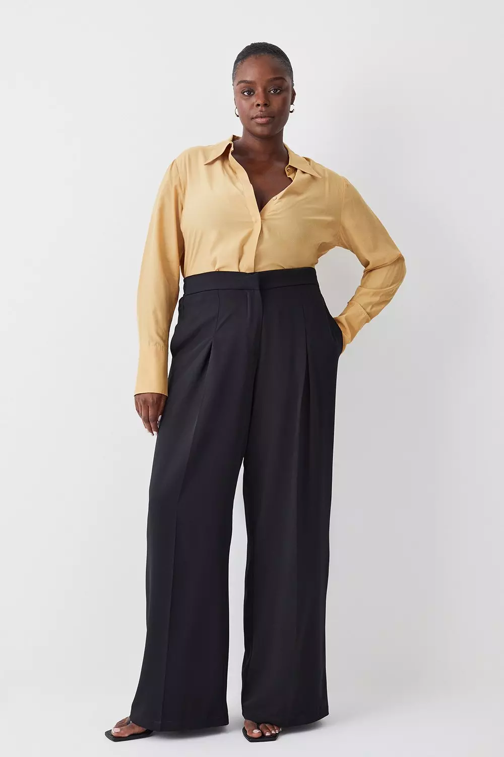 Plus Size Essential Tailored Wide Leg Trouser Karen Millen