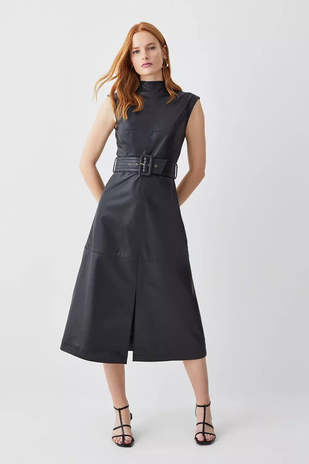 Karen millen leather dress store