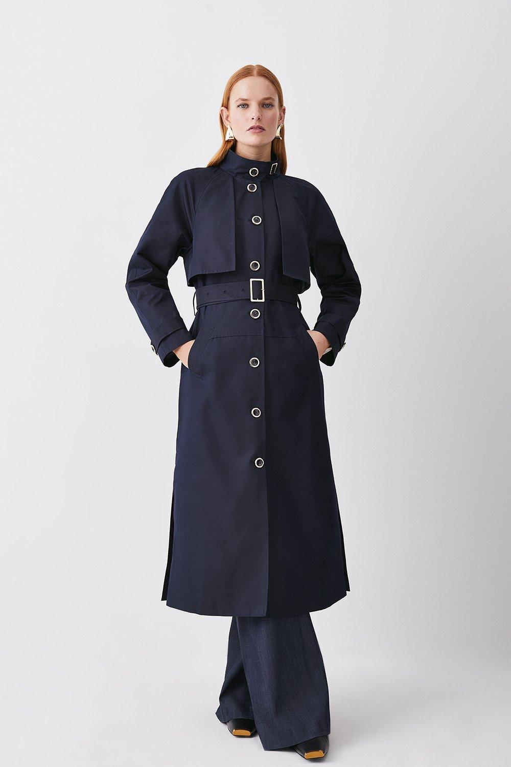 Storm Flap Belted Trench Coat | Karen Millen