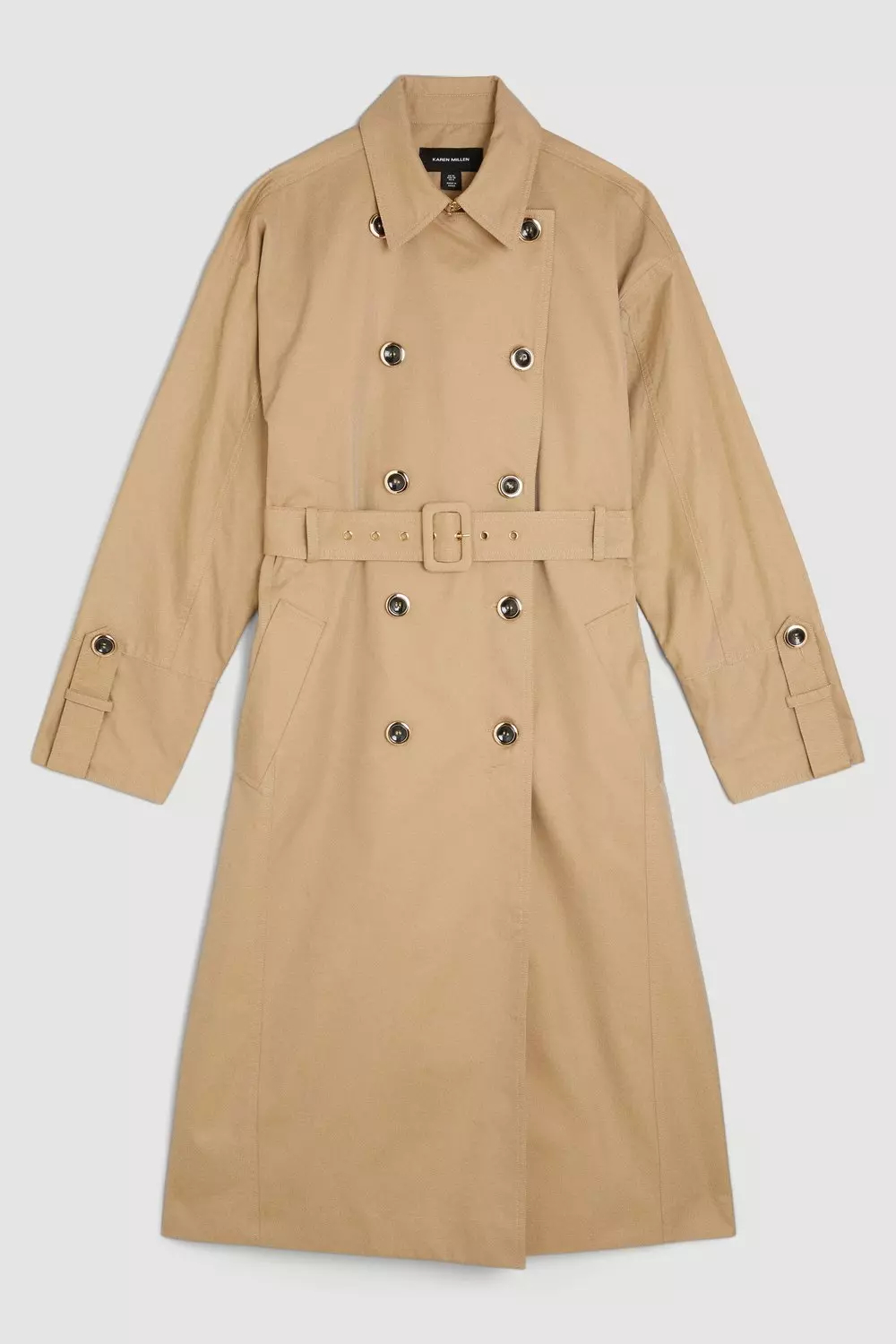 Relaxed Sleeve Belted Trench Coat | Karen Millen