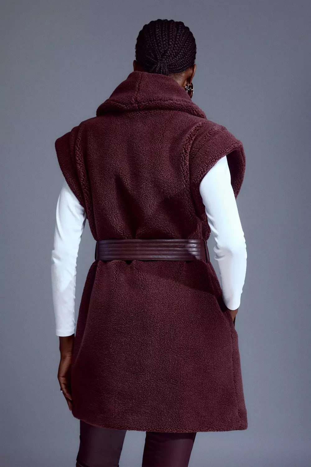 Teddy Borg Sleeveless Belted Gilet | Karen Millen